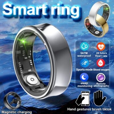 For Xiaomi Smart Ring Video Page Turning Remote photography 5ATM Waterproof Heart Rate Monitor Sport Tracker Smartring 2024 New